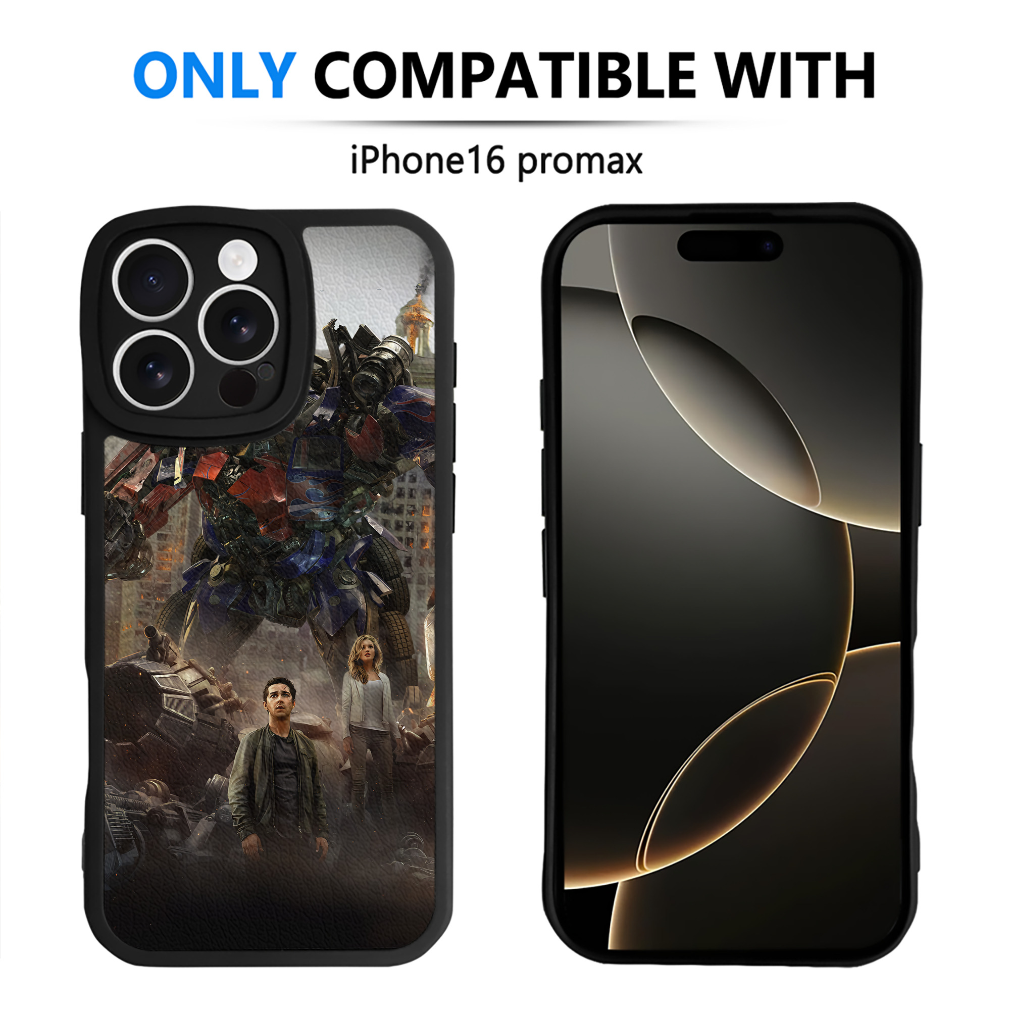 （画像用） Transformers トランスフォーマー 【iPhone 16シリーズ対応】シリコンスマホケース（レザー調） 材質：シリコン